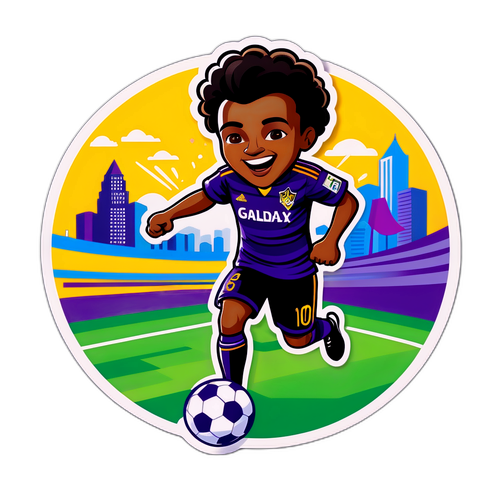 Stiker Keceriaan Pertandingan Bola Sepak LA Galaxy vs Orlando City