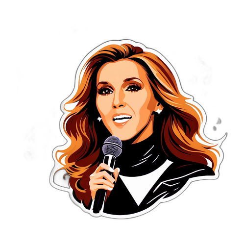 Sticker met Celine Dion
