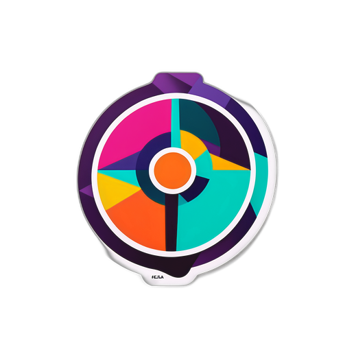 Modernin taiteen graafinen Kela-logo geometrisilla muodoilla