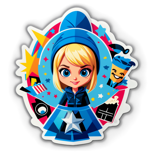 Whimsical Anna Faris Movie Moments Sticker