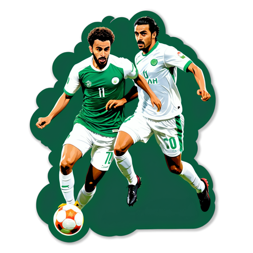 Sticker Aksi Pertandingan Al-Taawoun vs Al-Riyadh