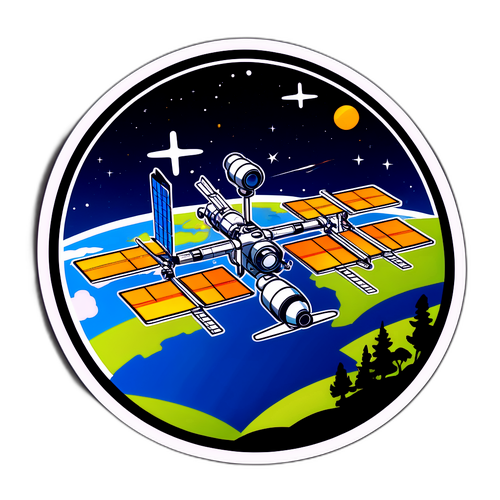 Station Spatiale Internationale sur des paysages français