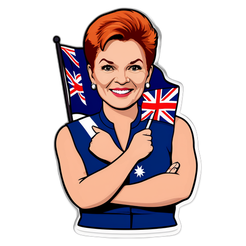 Pauline Hanson ja Australian lippu