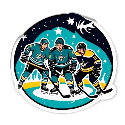 Dynamic Hockey Match Sticker: Kraken vs. Stars