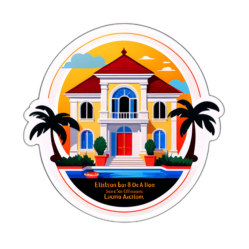 奢华别墅拍卖贴纸