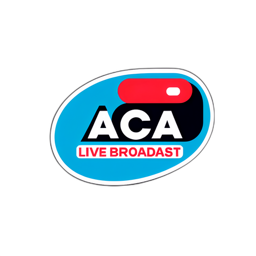 Минималистичный стикер 'ACA Live Broadcast'