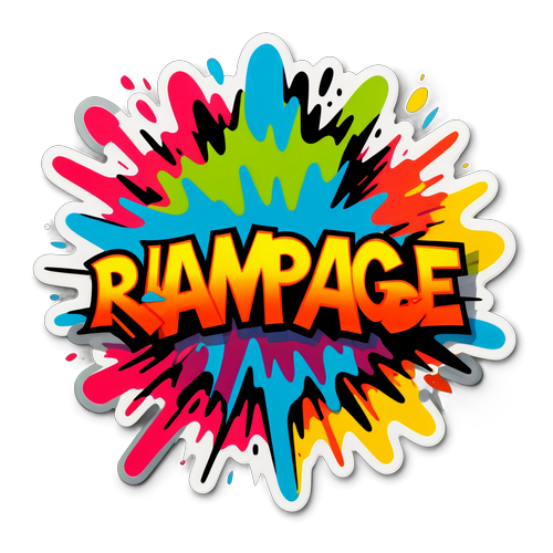 Räjähdysmäinen Energialisäys: 'Rampage' Sticker, Jossa Värikkäät Roiskeet Valloittavat!