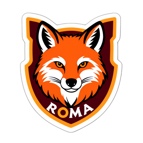 Thiết kế logo AS Roma với hình ảnh con cáo, đại diện cho bản sắc của đội bóng.