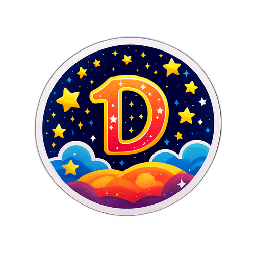 幸運數字星空貼紙