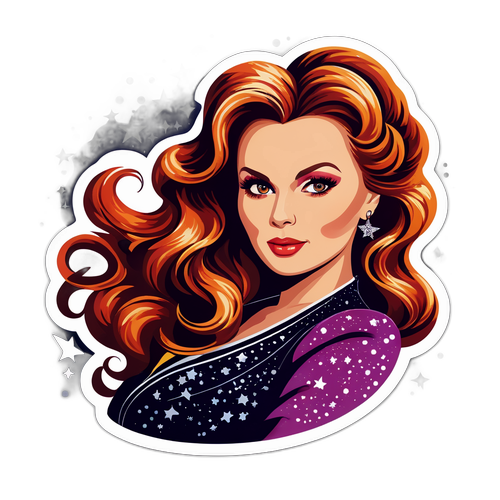 Наклейка с динамичным портретом Анны Семенович