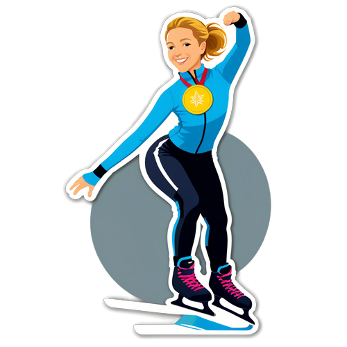 Sticker van Jutta Leerdam: Vier haar Schaatsprestaties