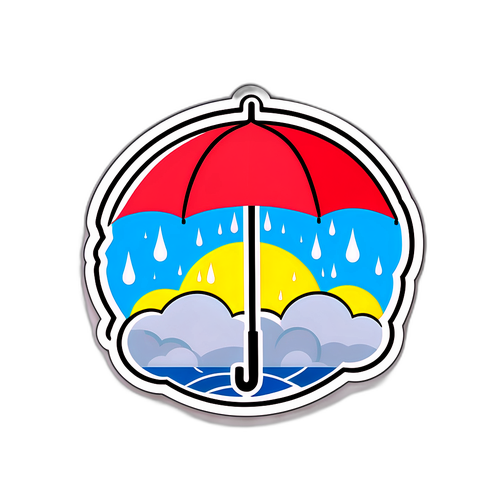 Thiết kế sticker với ô lớn dưới bầu trời nắng