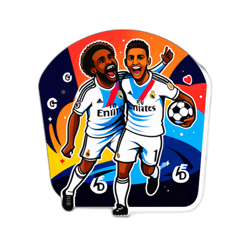 Desain Stiker Gol Seru Real Madrid Melawan PSG