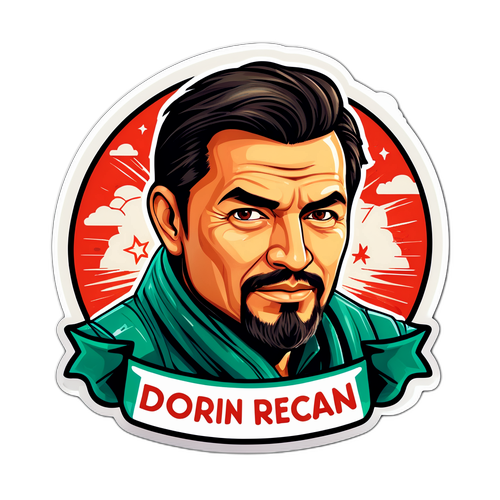 Autocolant dedicat lui Dorin Recean