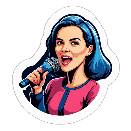 Sticker von Susanne Schnabl mit Mikrofon