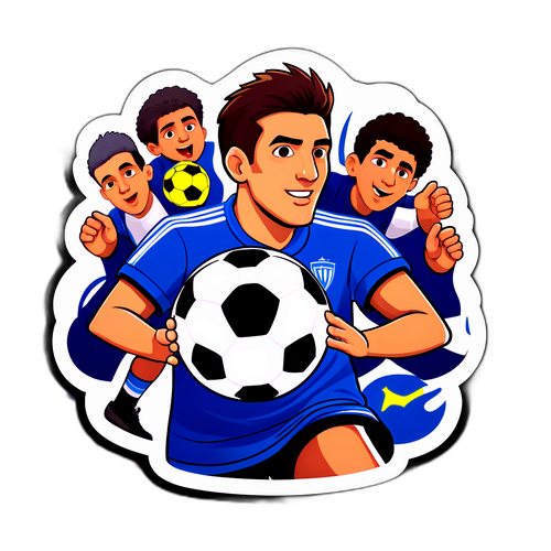 הוא מחזיק בכדורגל, מייצג את מכבי בני רינה