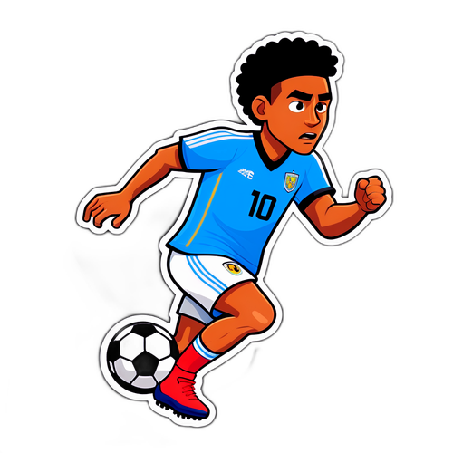 Stiker Kartun Pemain Sepak Bola