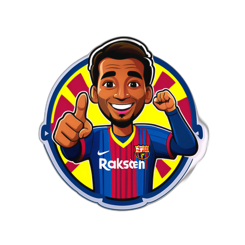 Farverig Barcelona Fan Sticker