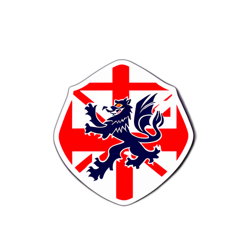 Englands Fotbollslag Klistermärke
