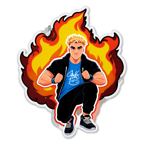 Jake Paul in a Fiery Showdown: His Epic Fighting Stance Will Leave You Breathless!