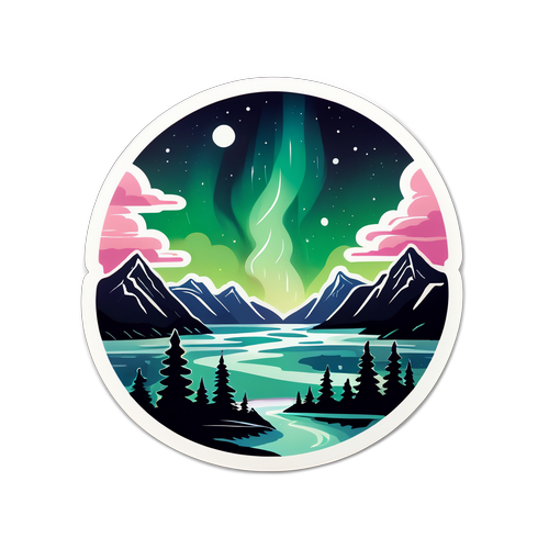 Nordlys Natur Sticker