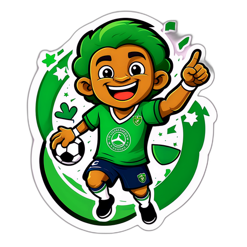Demonstração do Mascote da Chapecoense Celebrando o Futebol