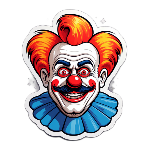 Zábavný klaunský nálepka