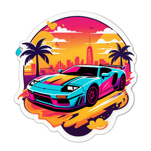Desain Stiker Abstrak Modern untuk GTA 6