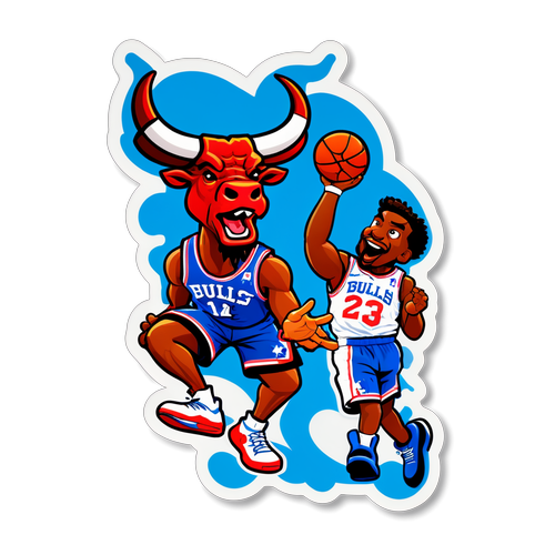 Sticker ng Labanan ng Bulls at 76ers