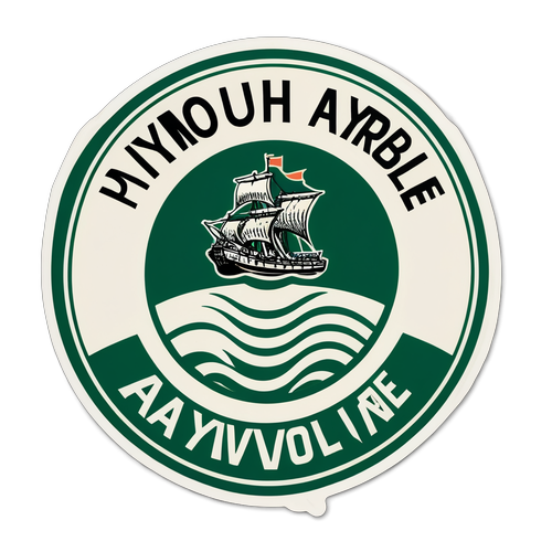 Pegatina Retro de Plymouth Argyle