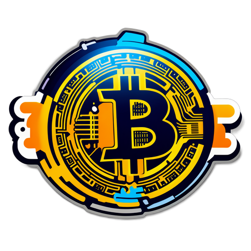 Sticker cu simboluri Bitcoin