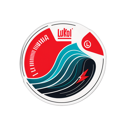 Креативна візуалізація для промоцій Lukoil у вигляді графіків та динамічних ліній