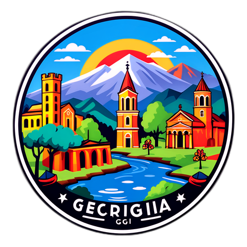 Kulturell klistremerke inspirert av Georgia