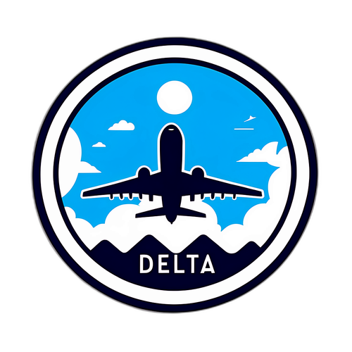 Elegant na Minimalist na Delta Logo Sticker