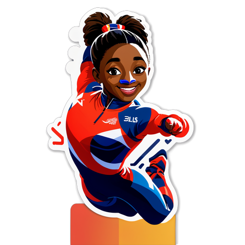 Simone Biles em Grande Estilo: O Adesivo Olímpico Que Você Não Pode Perder para Paris 2024!