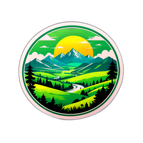 Вид на зелений долина з природою та містом