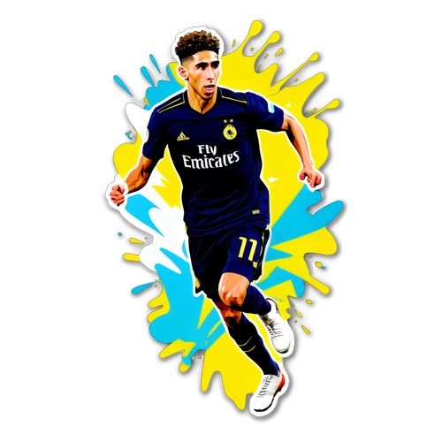 Achraf Hakimi dribluje kolem obránců