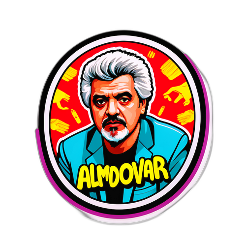 Sticker Drammatico Ispirato allo Stile Cinematografico di Almodóvar