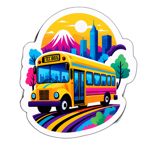 TEC Bus In Een Kleurrijke Stedelijke Landschap