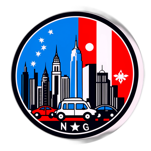 Sticker que celebra el encuentro entre Guadalajara y Nueva York RB