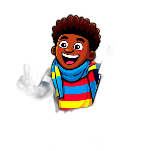 Sticker Kerumunan Sepak Bola Ceria