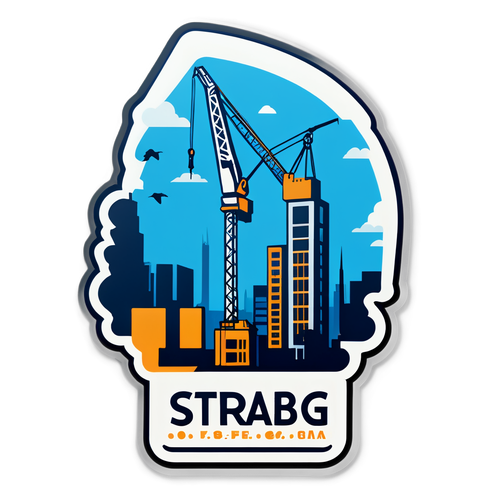 Sticker cu logo-ul Strabag