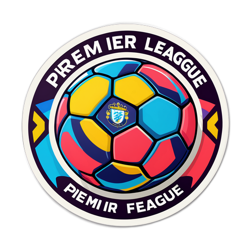 Stylisert fotballsticker med Premier League