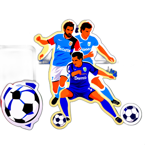 Sticker dinámico de un partido de fútbol