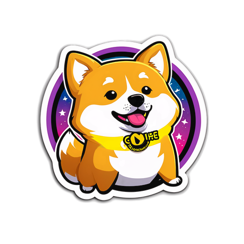 Dogecoin Temalı Sticker: Yükselişte!