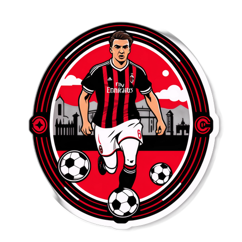 Adidas AC Milan istoric în culorile roșu și negru