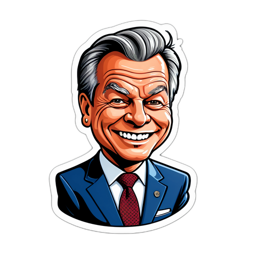 Sauli Niinistön karikatyyri