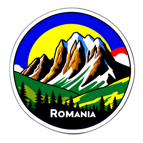 Autocolant cu peisaje montane din România