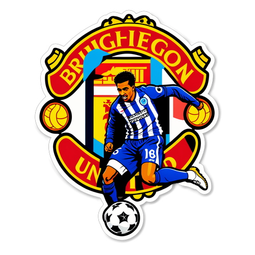 Unforgettable Clash: Joao Pedro Shines in Vibrant Brighton Sticker Against Iconic Old Trafford!