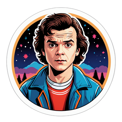 Retrato de Steve de Stranger Things, Estilo Retrô dos Anos 80